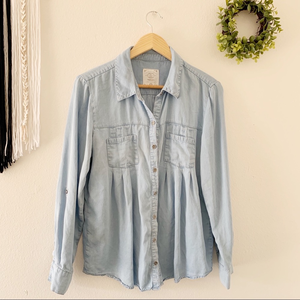Style & Co denim shirt sz M